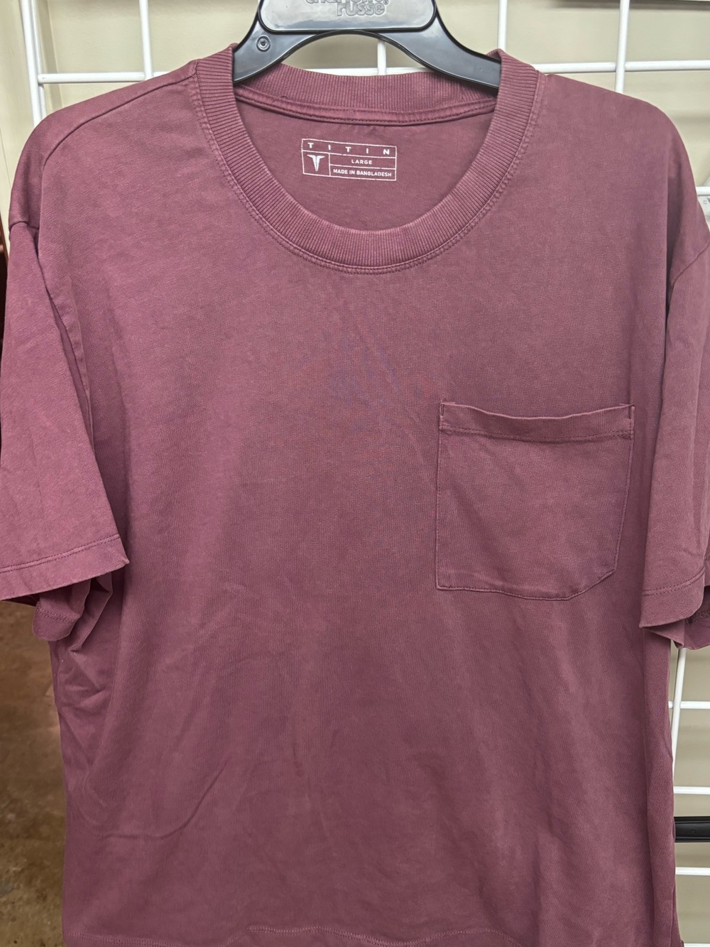 Titan Fitness Men’s Short Sleeve Pocket T-Shirt Size Large Heavyweight CottonEUC